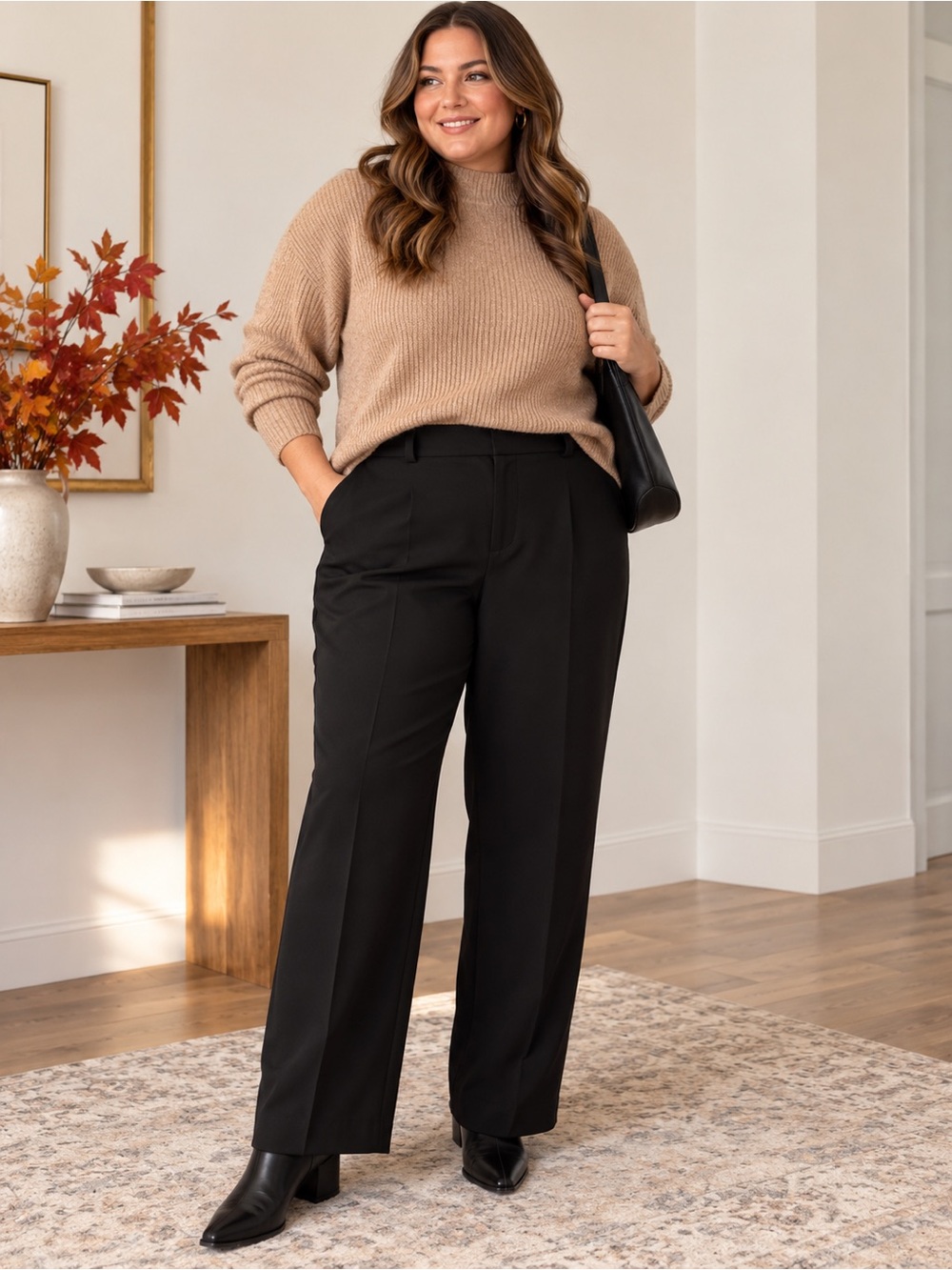 & Other Stories Stockholm Atelier Black Pleated Trousers US 10 NWT